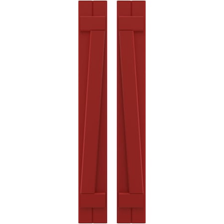 Americraft 2-Board (2 Batten) Wood Joined Board-n-Batten Shutters W/ Z-Bar, ARW102BB207X32BRH